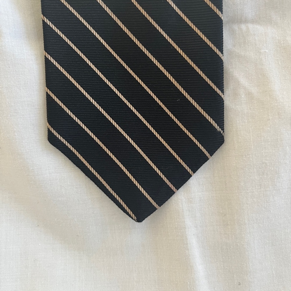 Designers Originals Black and Tan Diagonal Striped Tie